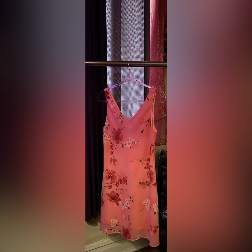 Pink, Floral Dress by Collected Apparel. Size 16.